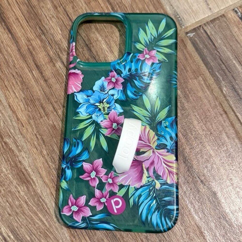 Loopy Case Clear Sea Glass Floral